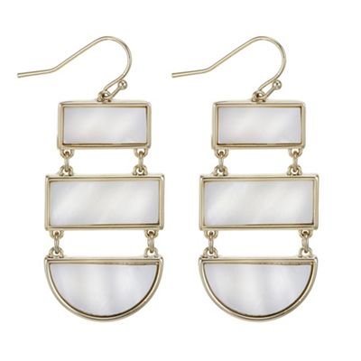 Designer pearl multi shape drop earring
